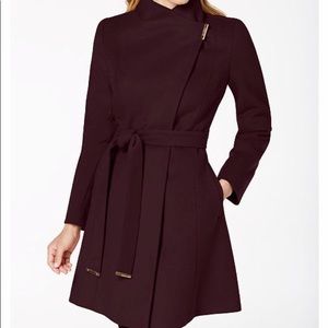 Michael Kors Asymmetrical Belted Coat